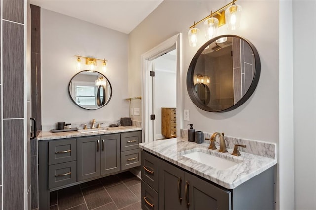 2721 Old Concord Rd SE, Smyrna, GA 30082 - full bathroom with two vanities and tile patterned floors