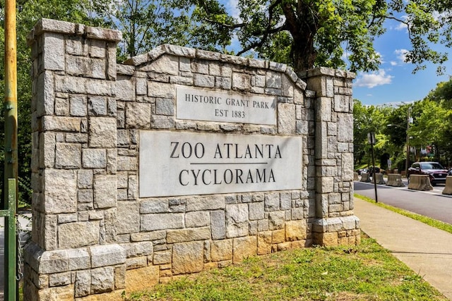 view of community sign