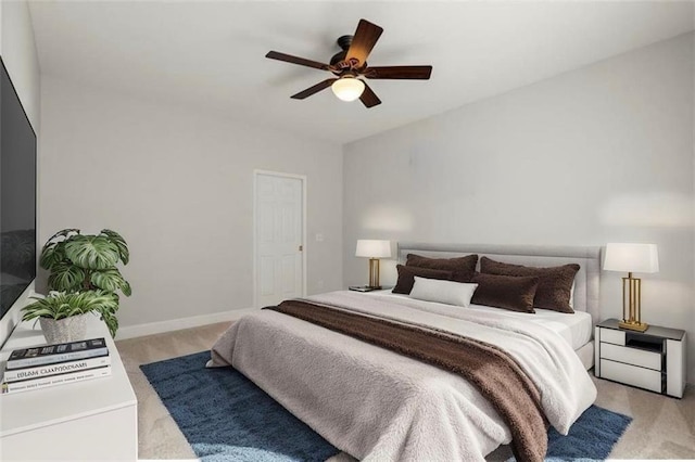 2865 Lenox Rd NE Unit 410, Atlanta, GA 30324 - bedroom featuring a ceiling fan and light carpet
