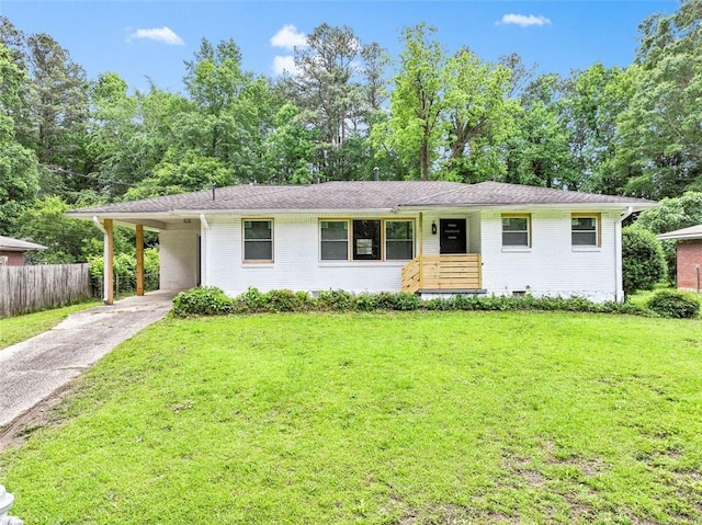 120 Ingleside Dr, Jonesboro, GA 30236 - ranch-style home featuring brick siding, concrete driveway, and an attached carport