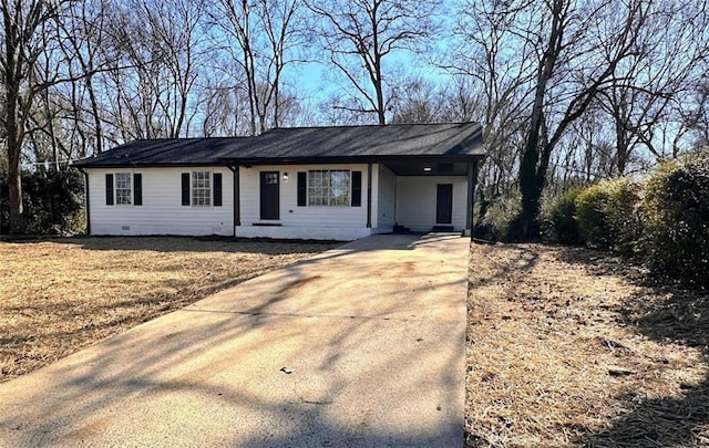 view of ranch-style home