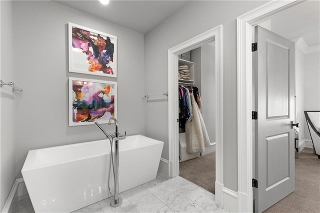 laundry room with marble finish floor