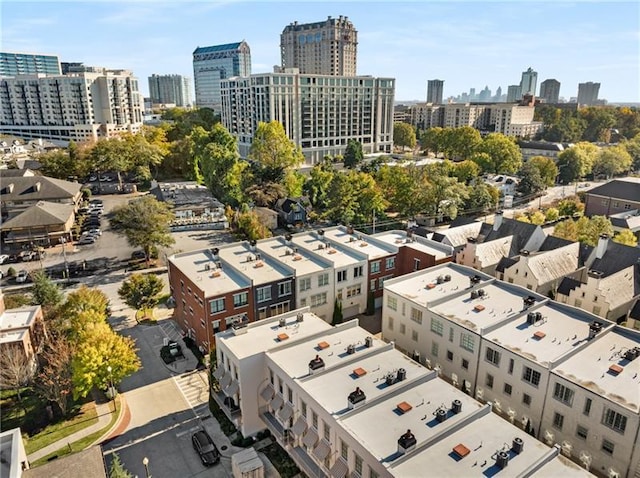 drone / aerial view featuring a view of city