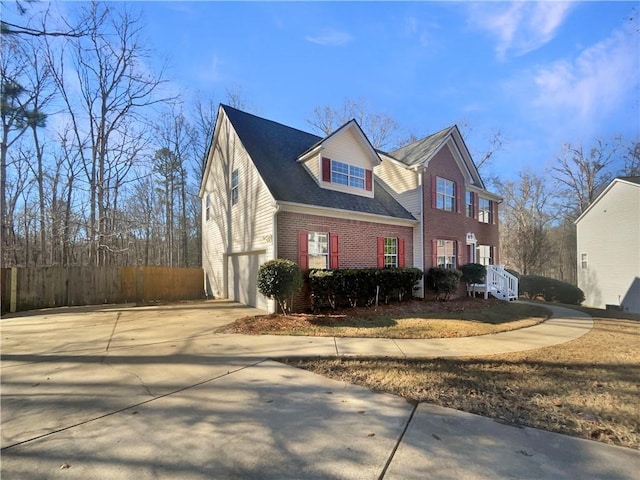 view of front of home featuring a garage