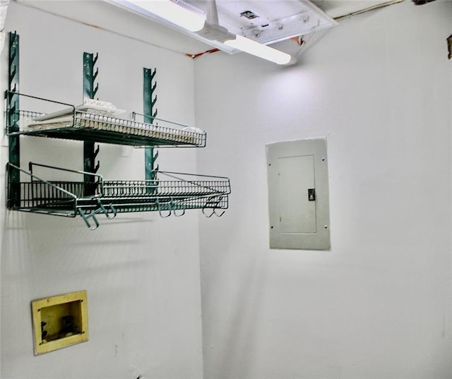 interior space with electric panel
