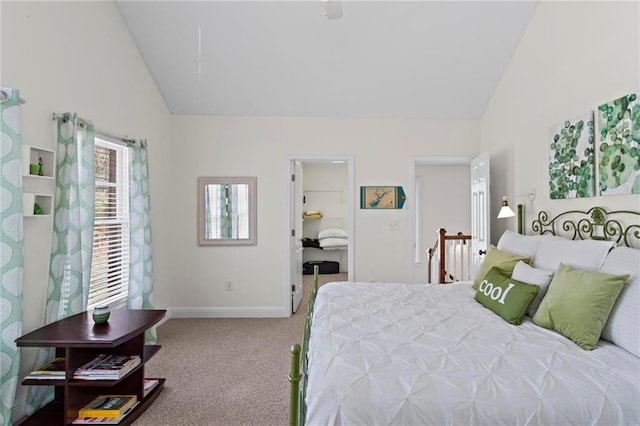 7105 Haw Crk, Gainesville, GA 30506 - carpeted bedroom featuring baseboards and high vaulted ceiling