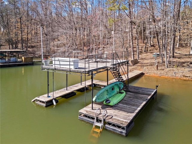 7105 Haw Crk, Gainesville, GA 30506 - view of dock with a water view