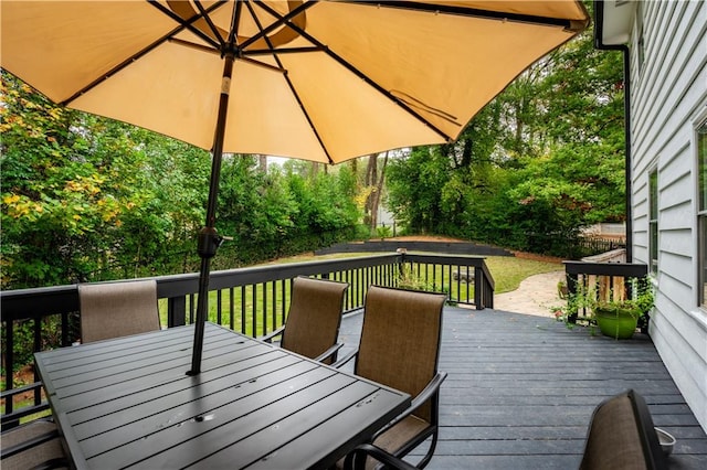 view of wooden terrace