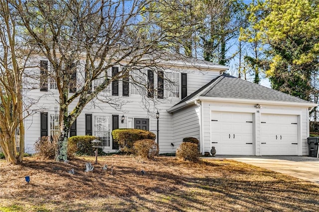 view of front facade with a garage