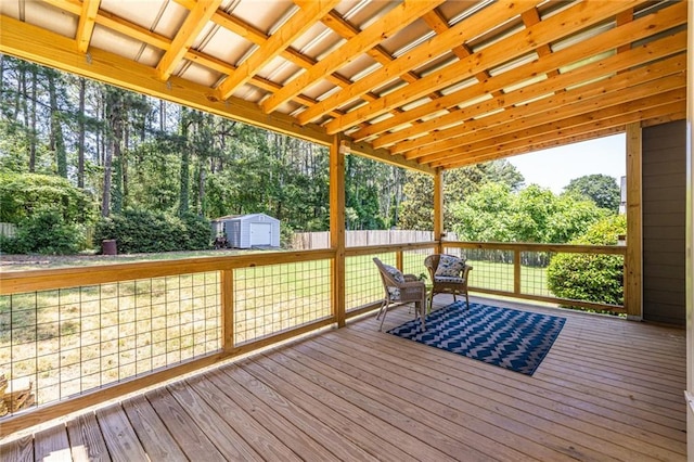 3845 Glen Ian Dr, Loganville, GA 30052 - deck with a fenced backyard and view of wooded area