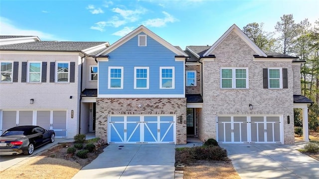 view of property with a garage