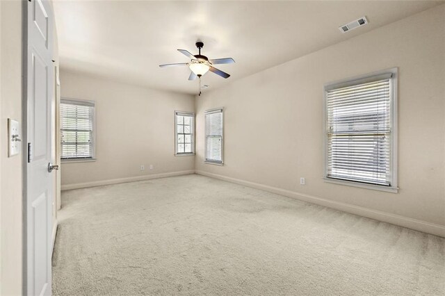 4782 Lakeway, Alpharetta, GA 30005 - carpeted empty room featuring baseboards, visible vents, and ceiling fan