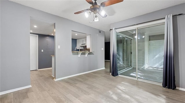 47 Arbor End, Smyrna, GA 30080 - unfurnished room featuring light wood-style floors, ceiling fan, and recessed lighting