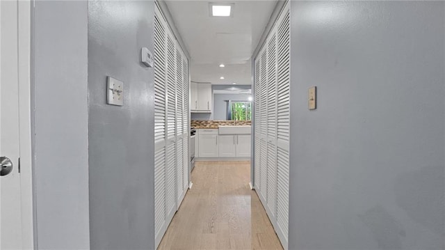 47 Arbor End, Smyrna, GA 30080 - hall with light wood-style flooring and recessed lighting