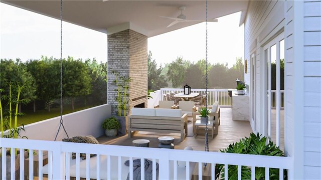 249 Lask Ln, Milton, GA 30004 - view of patio / terrace with a ceiling fan