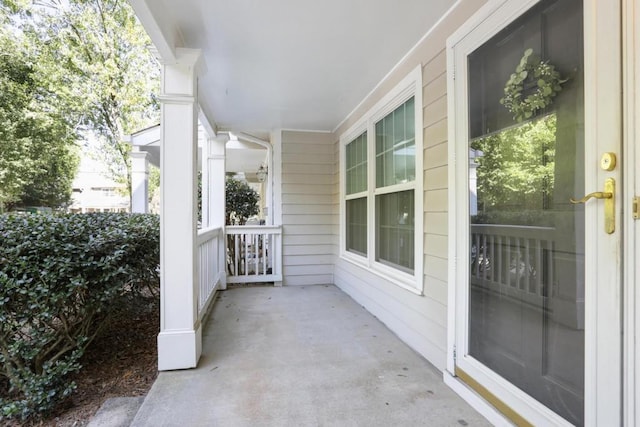 view of patio with covered porch