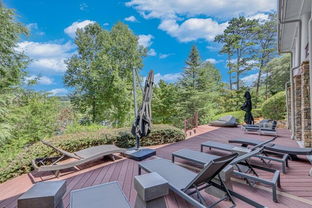 view of patio / terrace with a wooden deck