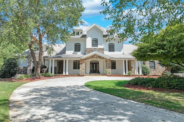 view of front of property with a porch