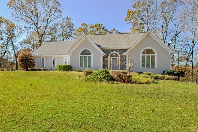 ranch-style house with a front yard