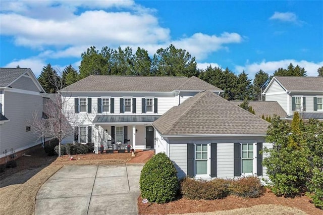 view of front of house featuring covered porch