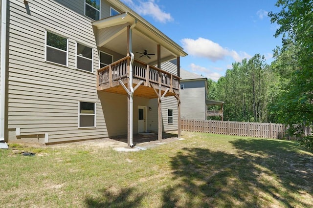 178 Crestbrook Way, Dallas, GA 30157 - rear view of property featuring a ceiling fan and a deck