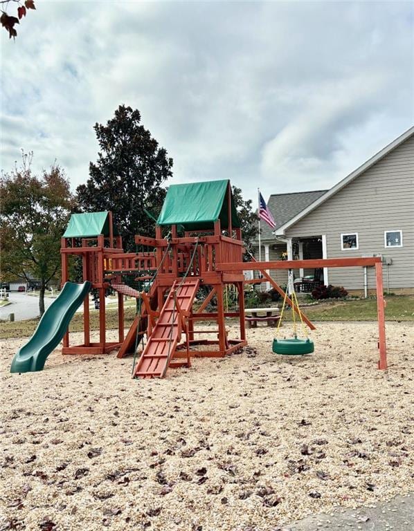 view of jungle gym