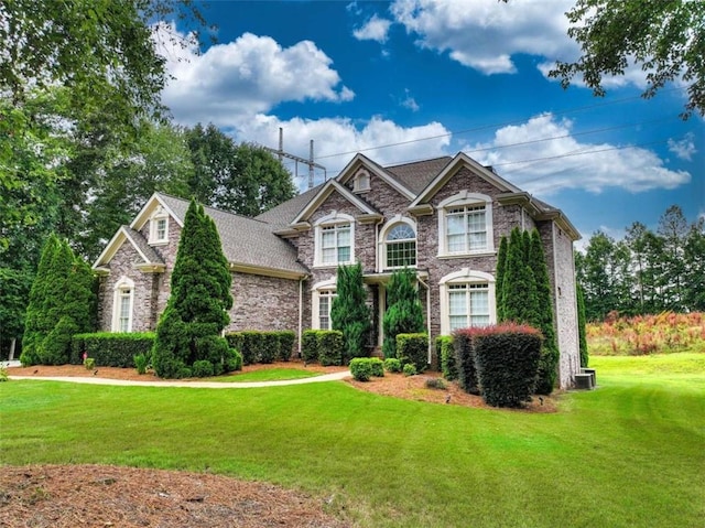 view of front of house with a front lawn