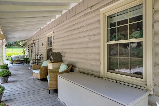 168 Silver Fox Dr, Dawsonville, GA 30534 - view of wooden porch