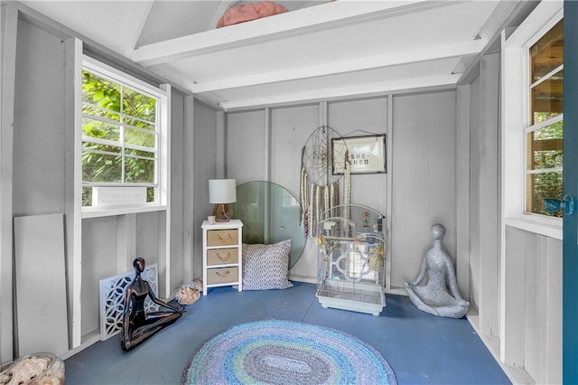 168 Silver Fox Dr, Dawsonville, GA 30534 - bedroom with concrete floors