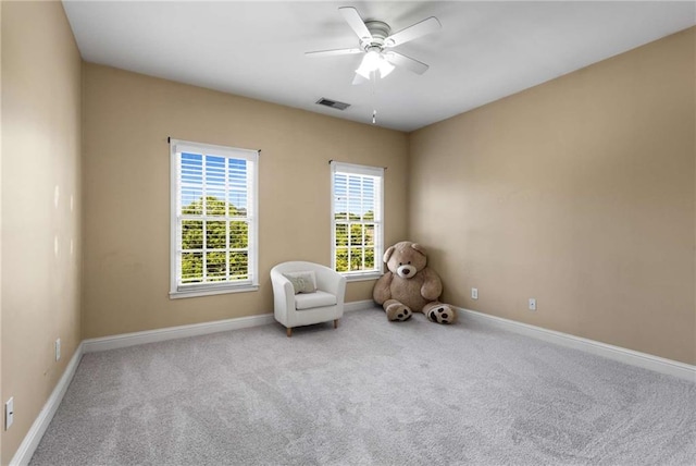 895 Ovalene Ln SW, Marietta, GA 30064 - unfurnished room with a ceiling fan, baseboards, visible vents, and carpet floors