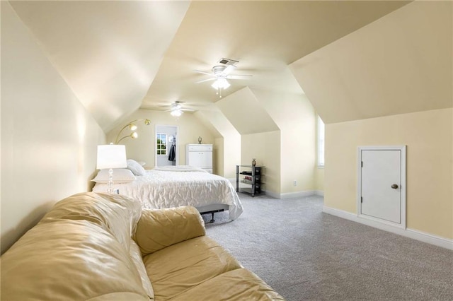 895 Ovalene Ln SW, Marietta, GA 30064 - bedroom with carpet, baseboards, visible vents, multiple windows, and vaulted ceiling