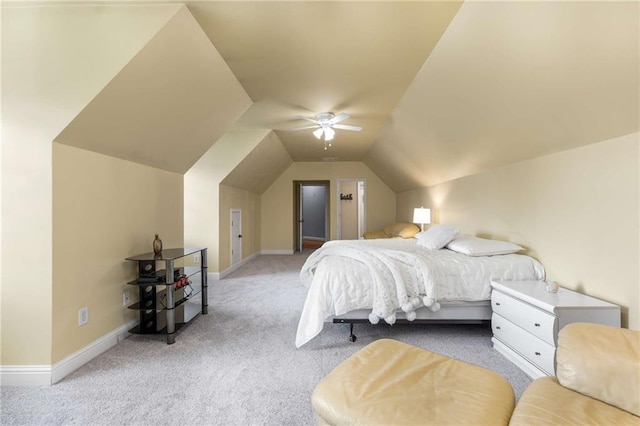 895 Ovalene Ln SW, Marietta, GA 30064 - bedroom featuring baseboards, carpet flooring, ceiling fan, and lofted ceiling