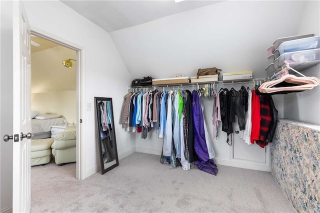895 Ovalene Ln SW, Marietta, GA 30064 - walk in closet featuring carpet and vaulted ceiling