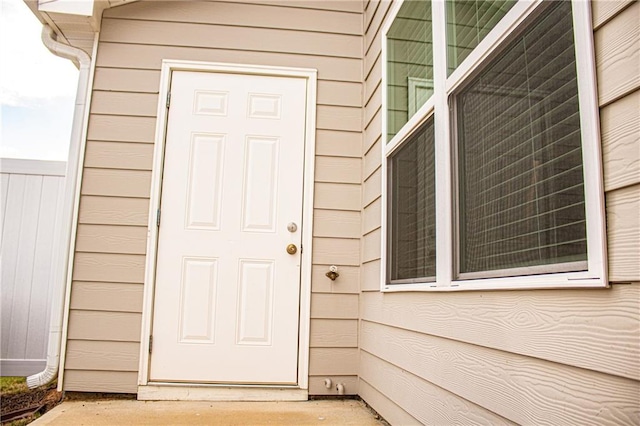 view of doorway to property