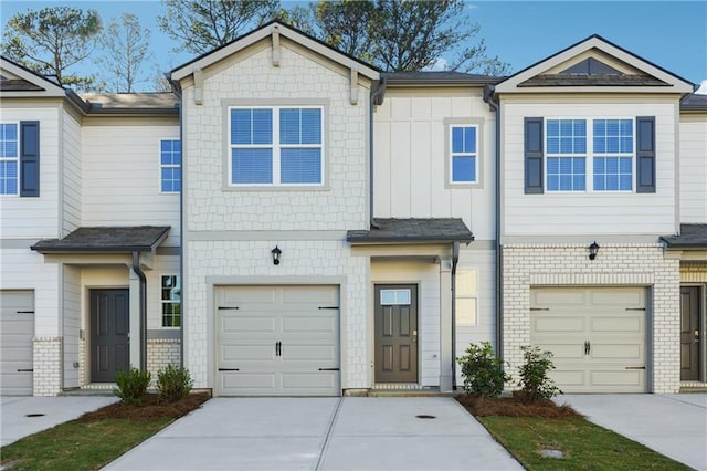 view of property featuring a garage