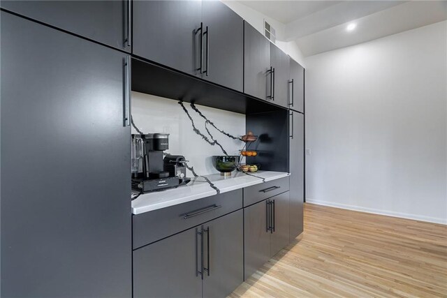 kitchen featuring light hardwood / wood-style flooring