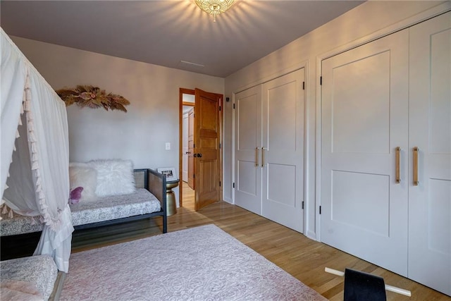 sitting room with light wood-type flooring