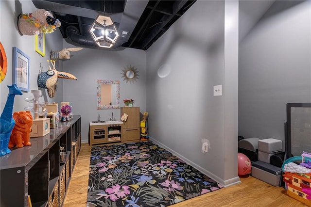 interior space featuring light hardwood / wood-style flooring