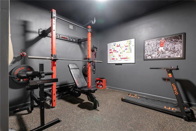 view of workout area