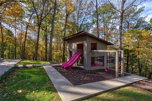 view of jungle gym