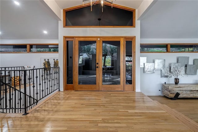 property entrance featuring french doors