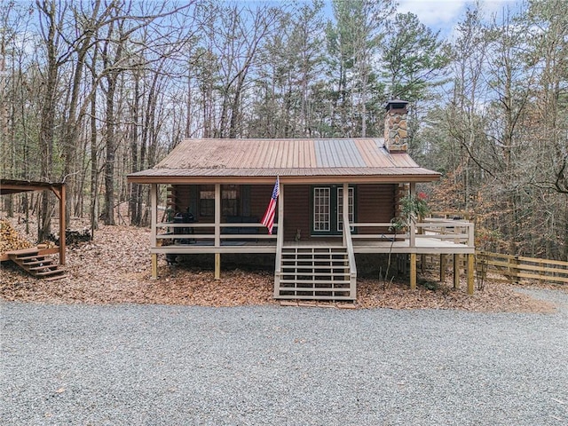 view of front of home with a porch