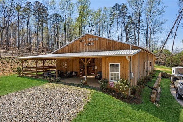 exterior space featuring an outdoor structure