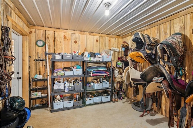 view of storage area