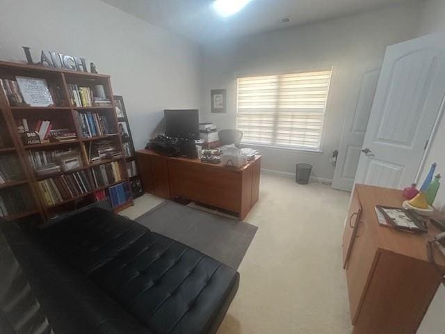 3311 Lindenridge Dr, Buford, GA 30519 - home office featuring light colored carpet and baseboards