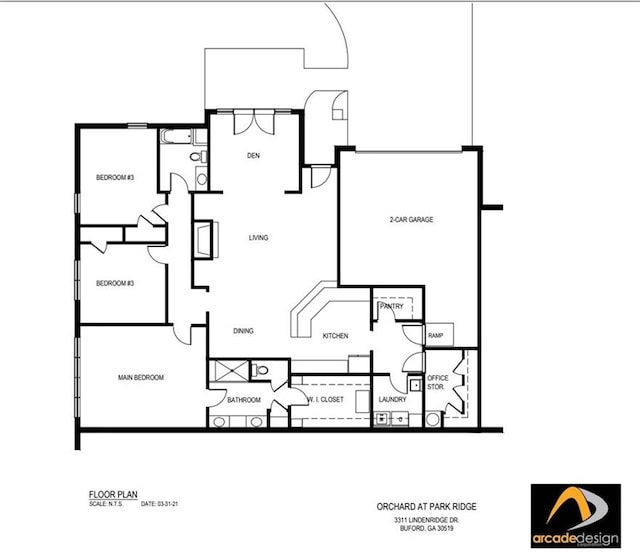 3311 Lindenridge Dr, Buford, GA 30519 - view of floor plan / room layout