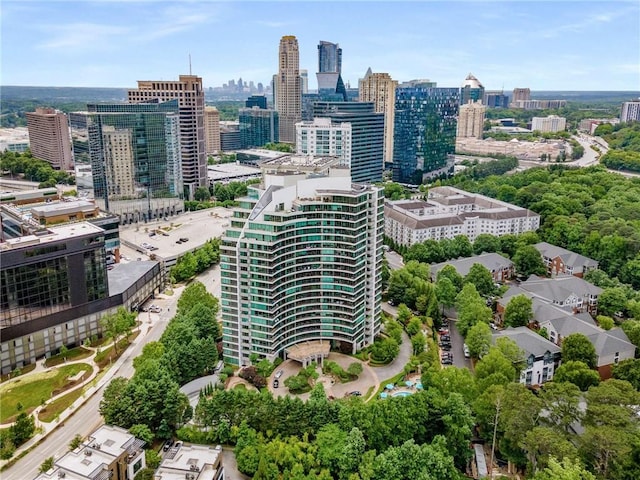 drone / aerial view featuring a view of city