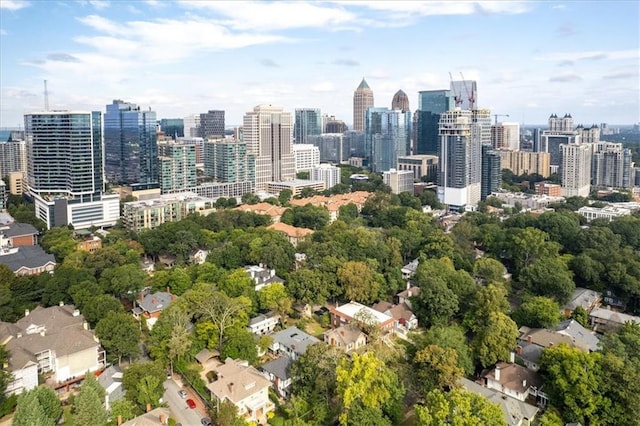 bird's eye view featuring a city view