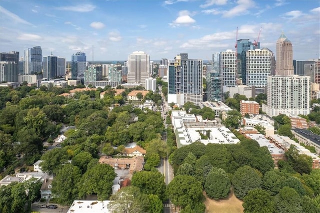 birds eye view of property featuring a view of city