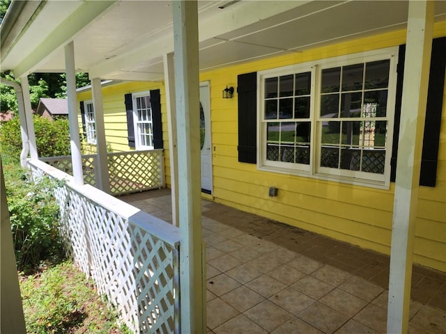 view of patio / terrace with a porch